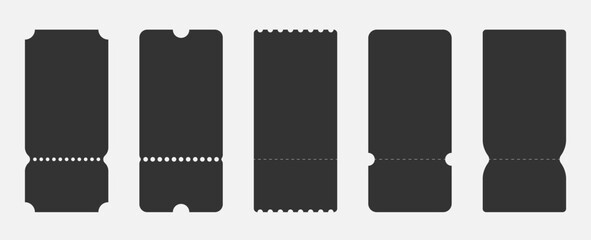 A set of tickets. Template tickets. Collection of vintage grunge tickets and coupons vector illustration.
