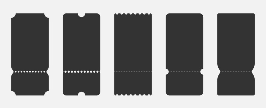 A set of tickets. Template tickets. Collection of vintage grunge tickets and coupons vector illustration.