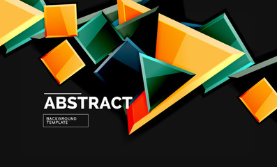 Squares and triangles geometrical background