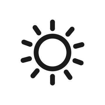 Sun Vector Icon. Brightness Icon. Sun Illustration For Website, Interfaces, Mobile Apps