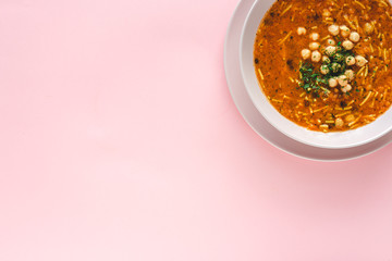 Traditional Harira soup for Ramadan