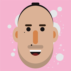 illustrated Man character. Character for animation. Funny cartoon part of series