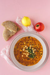 Traditional Harira soup for Ramadan