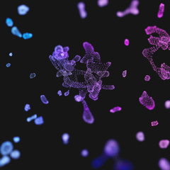 Molecular Particles Futuristic Design © tuulijumala