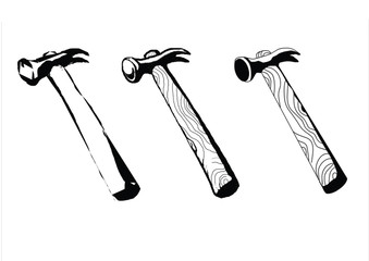 three hammers black and white graphics