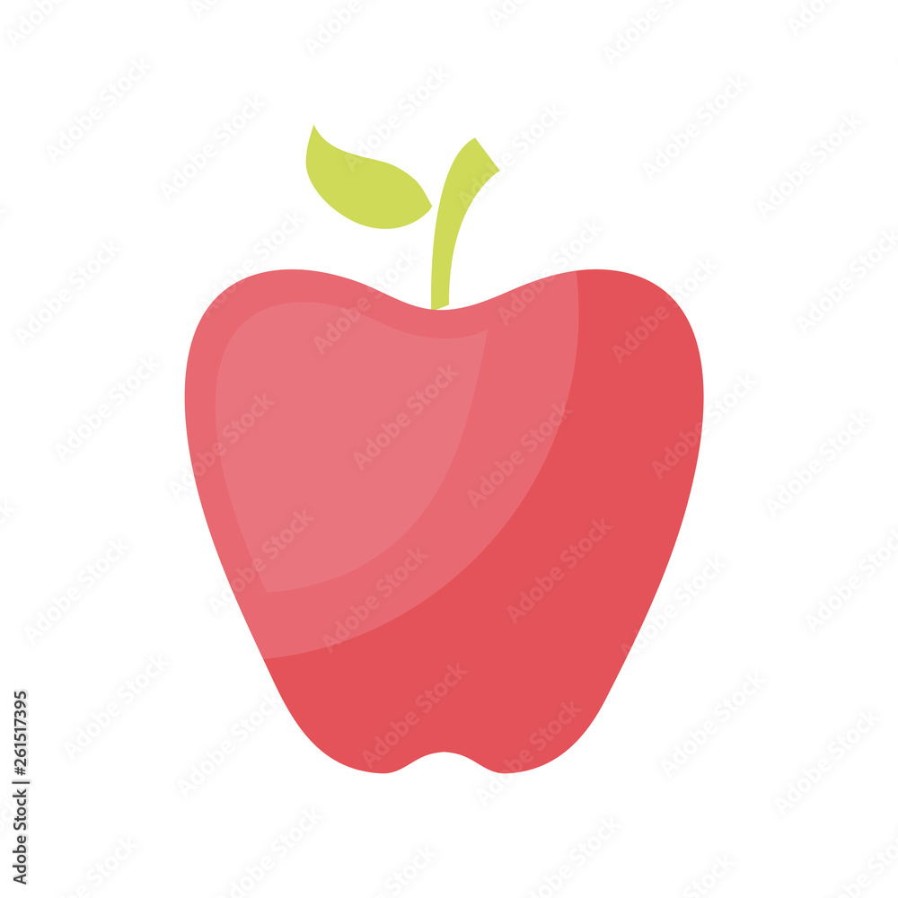 Wall mural fresh apple fruit isolated icon - Wall murals