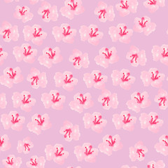 pattern with sakura flowers on the background