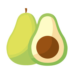 fresh avocados healthy isolated icon