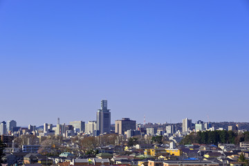 Fototapeta premium 仙台市遠望 仙台市瞑想の松より南方を望む