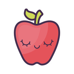 apple fruit kawaii character