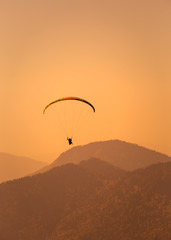 paragliding in the mountains