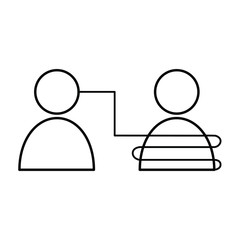 two people vector icon