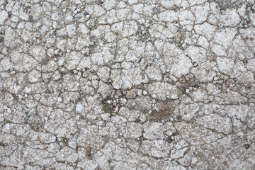 Cracked cement road background texture