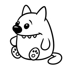 cat parody animal character cartoon illustration isolated image coloring page