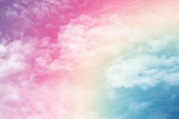 Sun and cloud background with a pastel colour