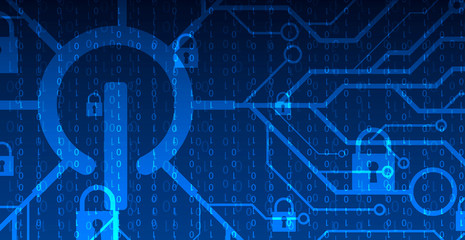 Cybersecurity and information or network protection. Future technology web services for business and internet project