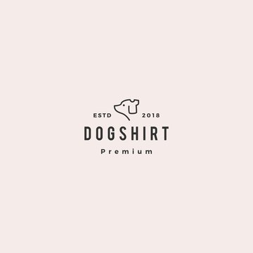 dog shirt logo vector icon illustration
