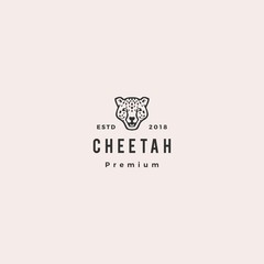 panther cheetah head logo vector icon illustration