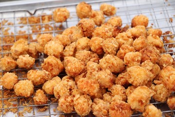 Fried chicken nuggets delicious at street food