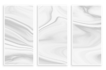abstract liquid marble effect empty white banners