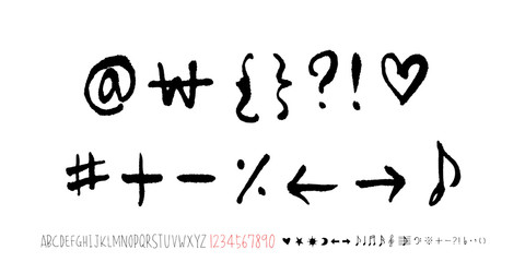 벡터 문자 / 손으로 쓴 글씨체