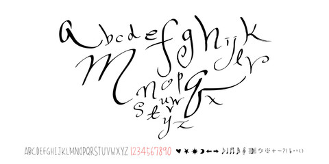 벡터 문자 / 손으로 쓴 글씨체