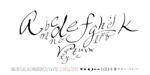 벡터 문자 / 손으로 쓴 글씨체