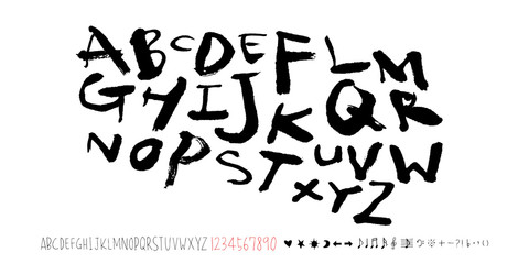 벡터 문자 / 손으로 쓴 글씨체