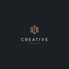 Universal creative premium letter Y initials ornate signature symbol. Graceful vector sign. Letter Y Royal Luxury Logo Design