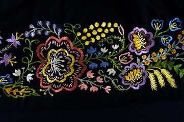 ornamentation of old Ukrainian shirts, embroidery and pattern placement