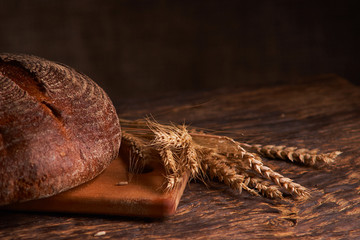 Fresh homemade bread. Crisp. Bread at leaven. Unleavened bread. dietary bread