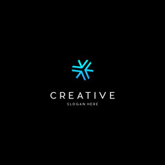 Star Cooler Blue Ice Creative Logo Icon Design Template