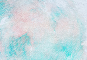 delicate pastel background, pink and turquoise paint