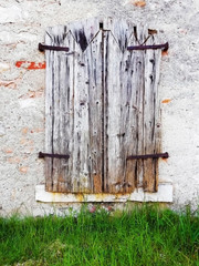 old wooden shutters 