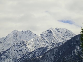 Plakat Le alpi Italiane dopo una grande nevicata