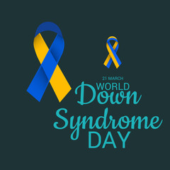 Vector illustration of a Background for World Down Syndrome Day.