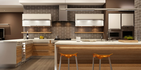 Modern kitchen interior
