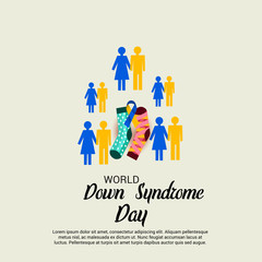 Vector illustration of a Background for World Down Syndrome Day.