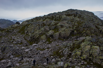 Hiking in the nature of Norway