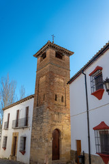 Obraz premium Minaret de Saint Sébastien - Village de Ronda - monuments - Iglesia de San Sebastián