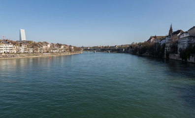 Fototapeta premium Panaorama sur Bâle et le Rhin