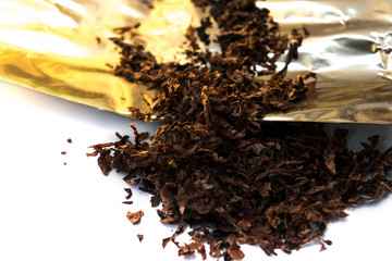 tobacoo on white background