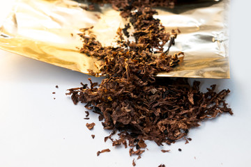 tobacco on white background