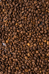 Roasted coffee beans background
