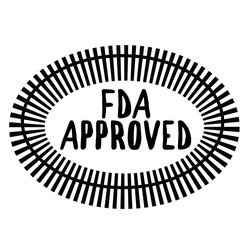 Fototapeta premium FDA APPROVED stamp on white