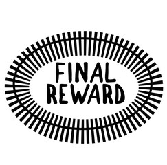 FINAL REWARD stamp on white