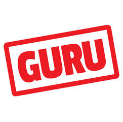 GURU stamp on white
