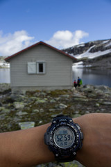 Hiking in the nature of Norway