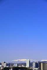 Fototapeta premium Widok na miasto Sendai Patrząc na południe od miasta Sendai Meditation Pine