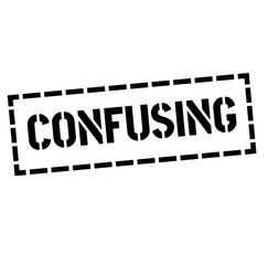 Fototapeta premium CONFUSING stamp on white